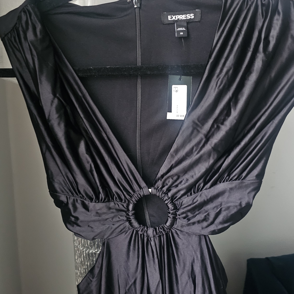 Express Elegant Black Ring Dress